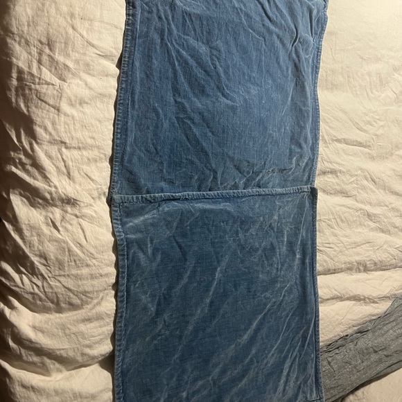 Pottery barn pair of 100% cotton Blue velvet Pillow Covers 24x24 - Picture 2 of 4